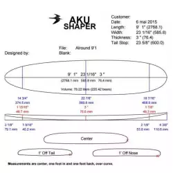 Longboard Blackwings 9'1 rouge