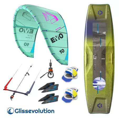 PACK KITESURF DUOTONE EVO 2025 + SELECT CB 2025 + TRUST BAR 2025